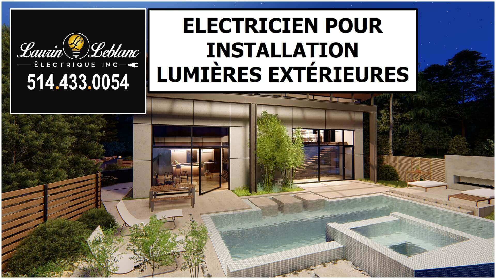 Installation lumière extérieur à Hudson