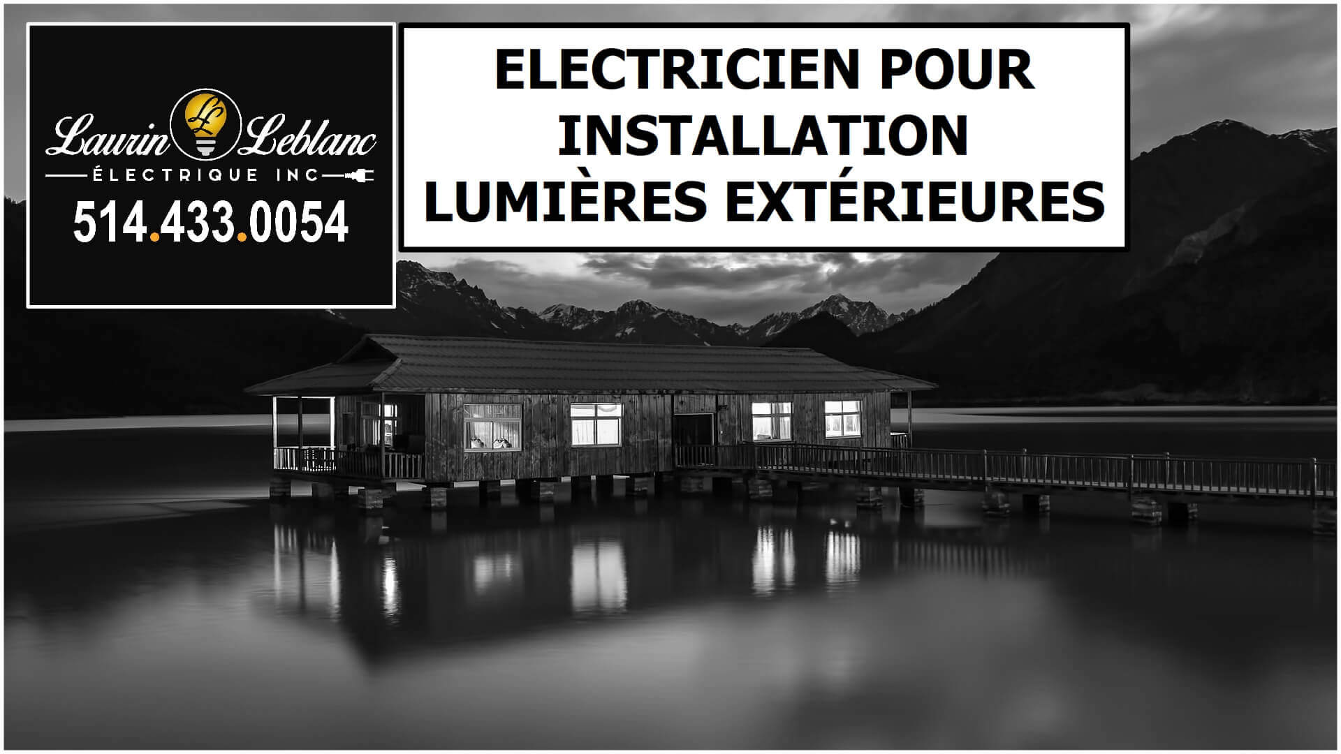 Installation lumière extérieur à Senneville