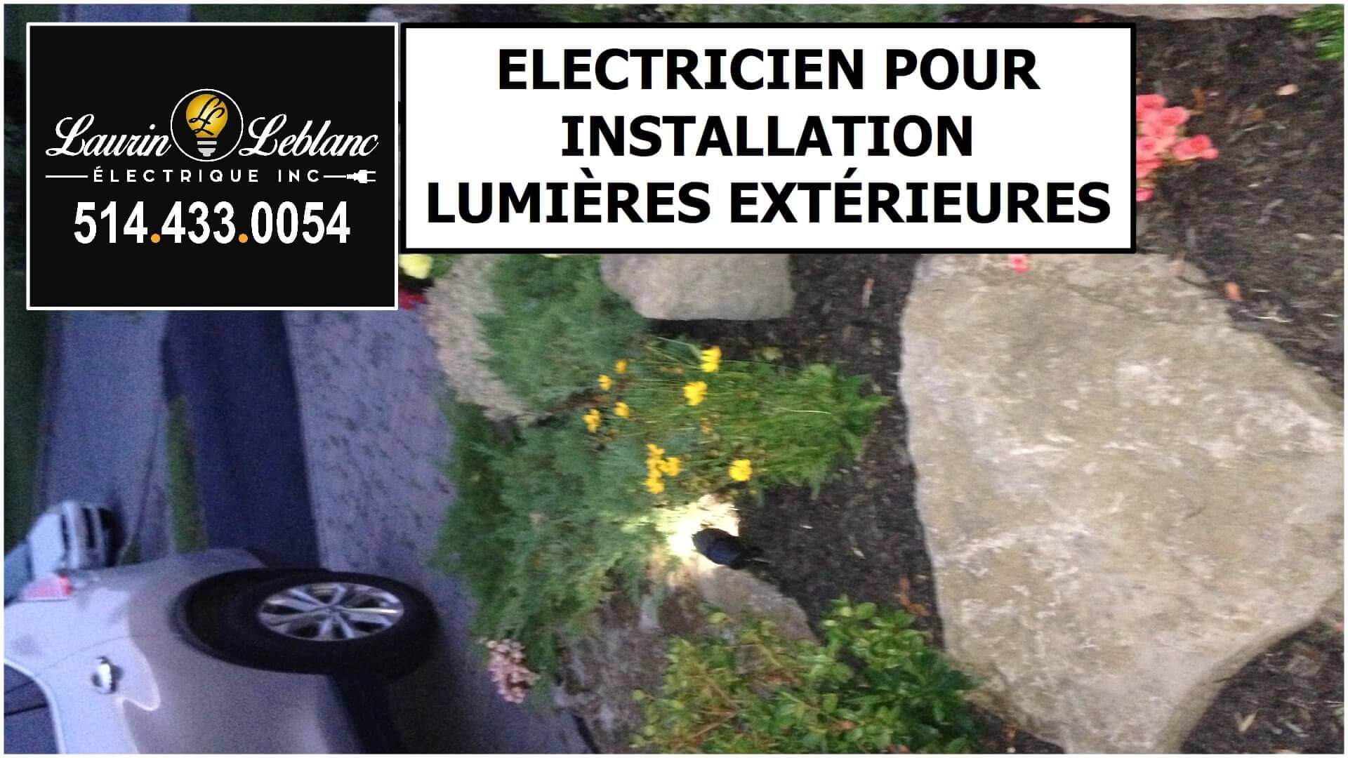 Installation lumière extérieur à Beaconsfield