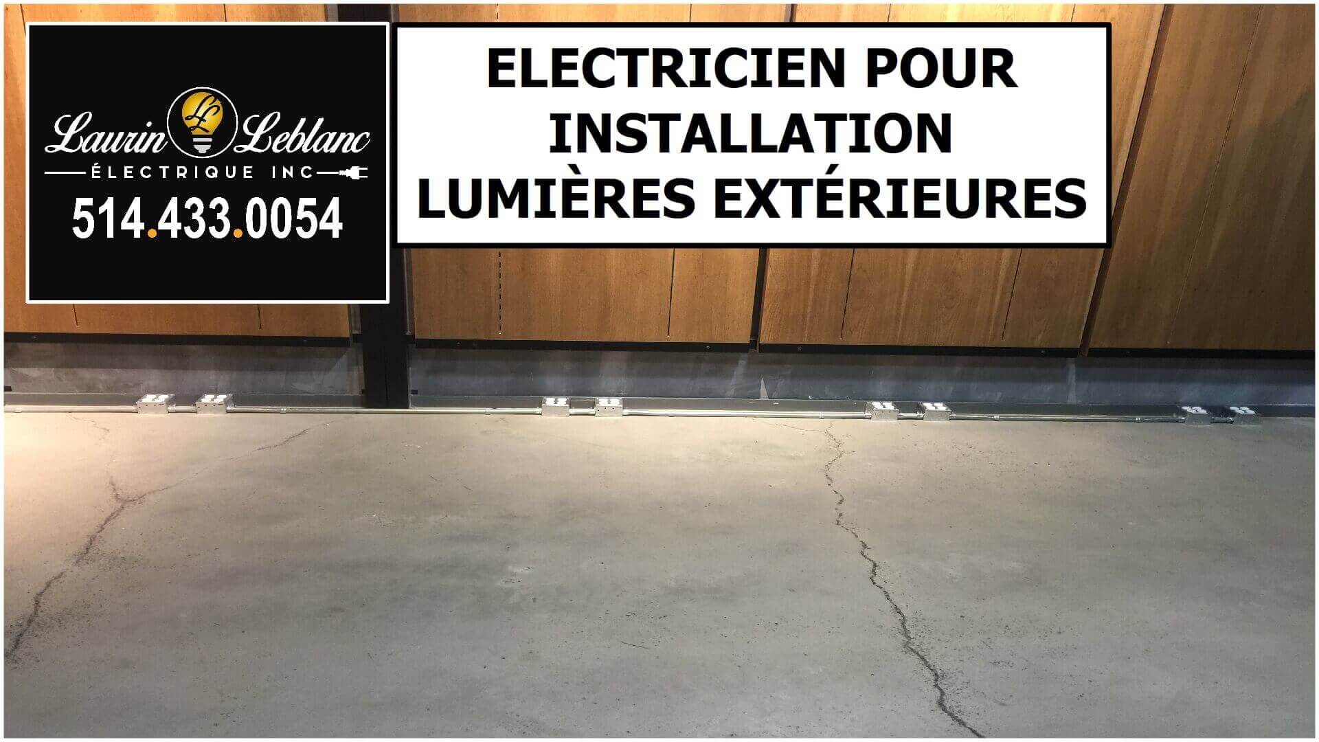 Installation lumière extérieur à Baie D'Hurfe