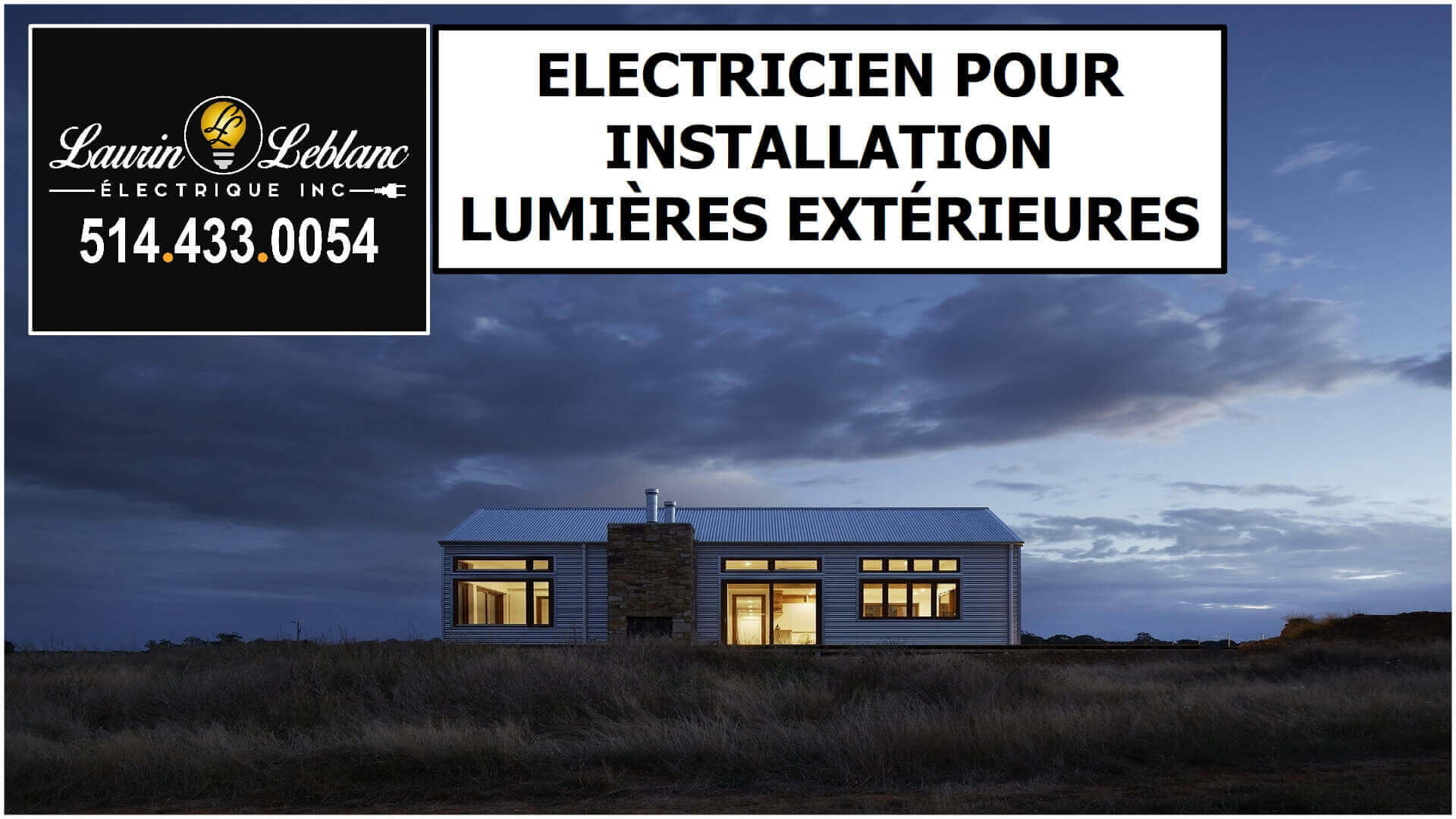 Installation lumière extérieur à Vaudreuil